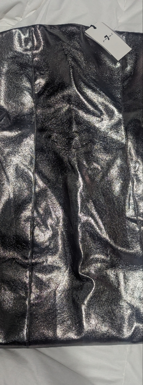 Metallic Faux Leather Dress